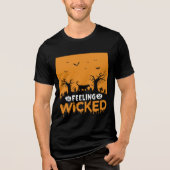 Slecht gevoel: Halloween zwarte kat Tri-Blend Shirt (Voorkant)
