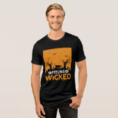 Slecht gevoel: Halloween zwarte kat Tri-Blend Shirt (Voorkant volledig)