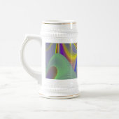 Slecht gezicht, Abstracte 3D regenboogkunst Bierpul (Links)