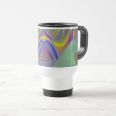 Slecht gezicht, Abstracte 3D regenboogkunst Reisbeker (Voorkant rechts)