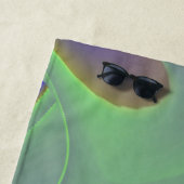 Slecht gezicht, Abstracte 3D regenboogkunst Strandlaken (In situ)
