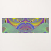 Slecht gezicht, Abstracte 3D regenboogkunst Yogamat (Achterkant (horizontaal))