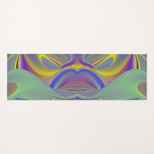 Slecht gezicht, Abstracte 3D regenboogkunst Yogamat