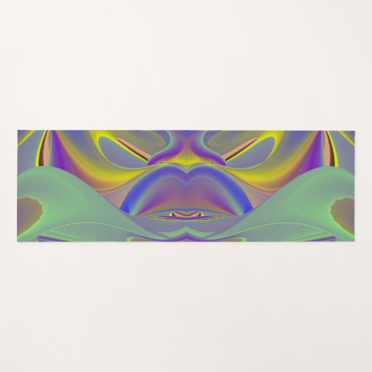Slecht gezicht, Abstracte 3D regenboogkunst Yogamat (Voorkant (horizontaal))
