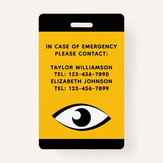 Slecht gezichtsvermogen Gedeeltelijk gezichtsvermo Badge (Achterkant)