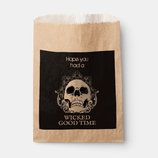 Slecht goed getimed Halloween Skull Treat Bedankzakje (Voorkant)