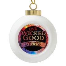 Slecht Goed Polka's Sneeuwvlok Omlijst Ornament