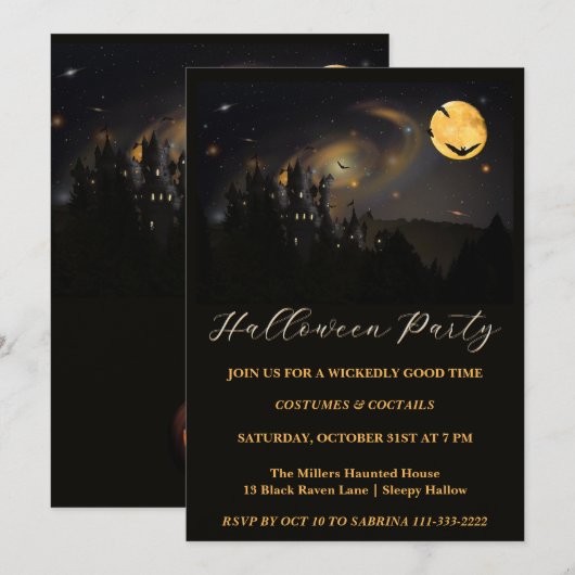 Slecht Goede Tijd Halloween Party Uitnodiging (Voorkant / Achterkant)