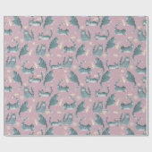 Slecht grijs tabby katten kloppen spullen over pat cadeaupapier (Vlak)