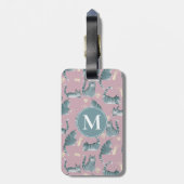 Slecht Grijs Tabby Katten Knocking Stuff Over & Mo Bagagelabel (Achterkant verticaal)