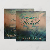 Slecht Halloween Gotische Trouwdag Kaart (Voorkant / Achterkant)