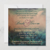 Slecht Halloween Gotische Trouwdag Kaart (Achterkant)