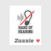 Slecht Horend Eenvoudig Ontwerp Sticker (Vel)
