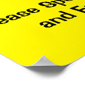 Slecht Horend - Geel Poster (Hoek)