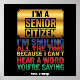 Slecht Horend Maar Vol Humor Grappig Ouderen Cadea Poster