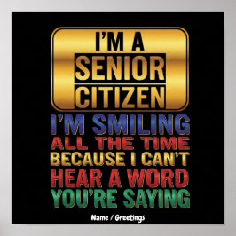 Slecht Horend Maar Vol Humor Grappig Ouderen Cadea Poster