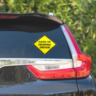 Slecht Horende Bestuurder Geel Sticker