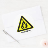 Slecht humeurwaarschuwingsteken Sticker (Envelop)