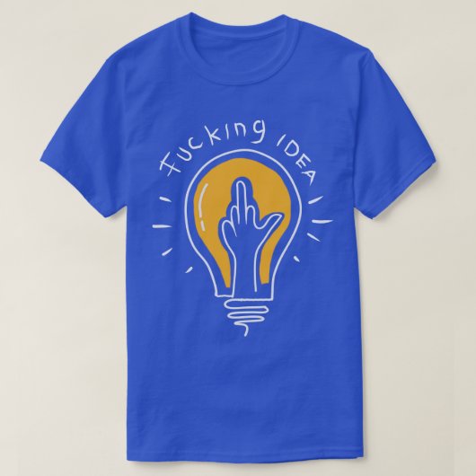 Slecht idee lampsymbool t-shirt (Design voorkant)
