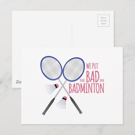 Slecht in Badminton Briefkaart (Voorkant / Achterkant)