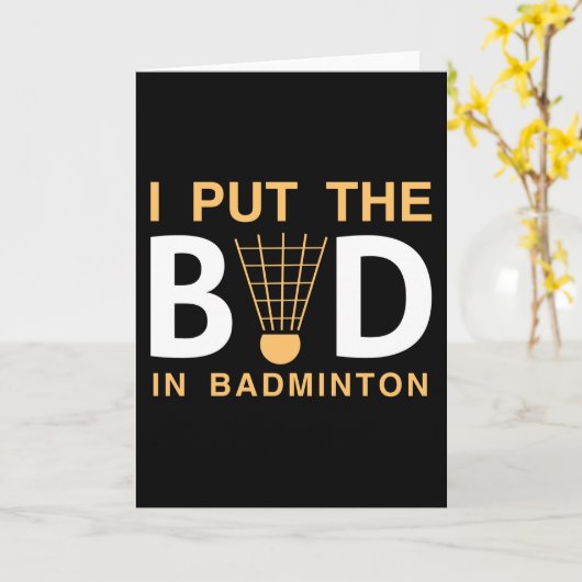 Slecht in Badminton Kaart (Gele Bloem)