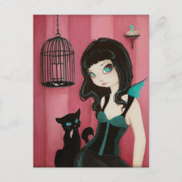 Slecht Kat - Melk Briefkaart