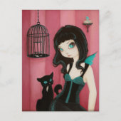 Slecht Kat - Melk Briefkaart (Voorkant)