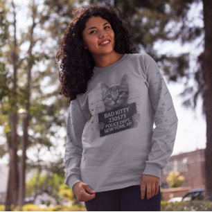 Slecht Kat NYPD politie arrestatie Foto Funny Gift Trui