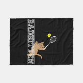 Slecht Kitten Grappig Badminton Kattenliefhebbers Fleece Deken (Voorkant (Horizontaal))