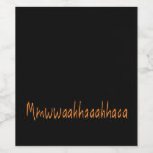 Slecht Lachen Mmwwahaahaahaahaaa! Halloween Wijn Etiket (Enkel label)