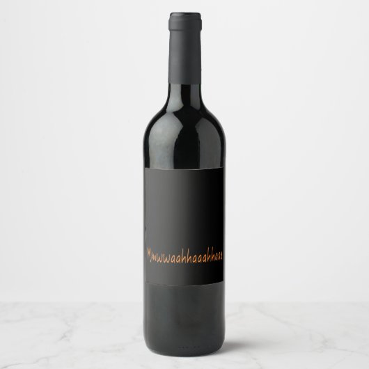 Slecht Lachen Mmwwahaahaahaahaaa! Halloween Wijn Etiket (Voorkant)