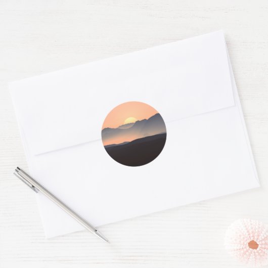 slecht landschap ronde sticker (Envelop)