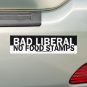 Slecht liberaal bumpersticker (Op auto)