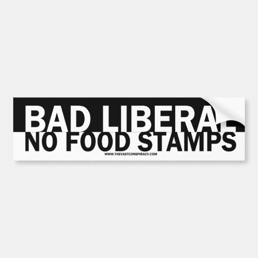 Slecht liberaal bumpersticker (Voorkant)