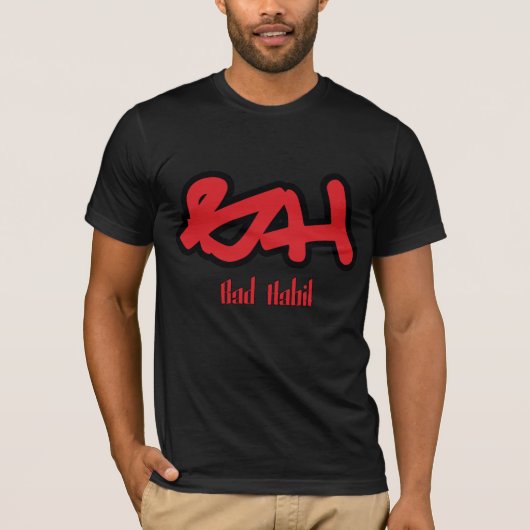 Slecht Logo Rood-zwart T-shirt (Voorkant)