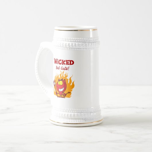 Slecht maar Schattige Bierpul (Voorkant links)