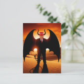 Slecht Man in een rood Pet Briefkaart (Staand voorkant)