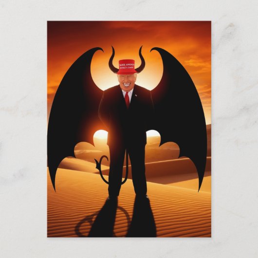 Slecht Man in een rood Pet Briefkaart (Voorkant)