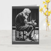 Slecht Man Kerst Kaart (Gele Bloem)