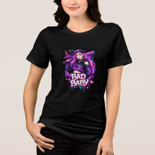 Slecht Meisje Esthetische T-Shirt   Streetwear Gra