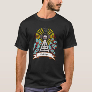 Slecht naar het T-shirt met wielradiokopper