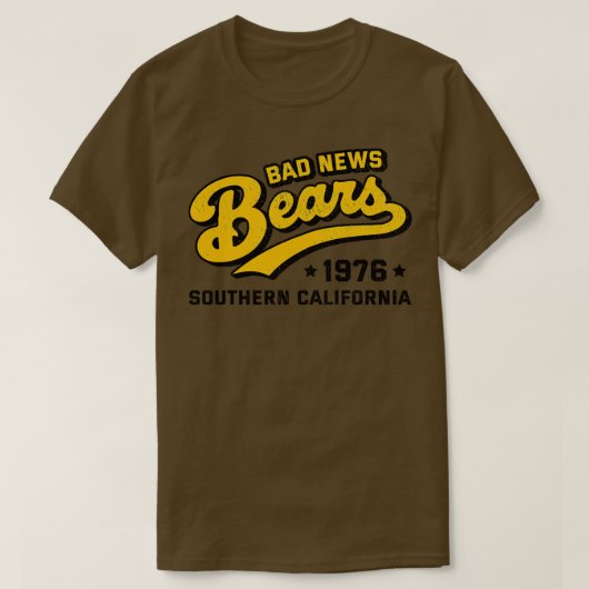 Slecht nieuws Beren 1976 Zuid-Californië TShirt (Design voorkant)