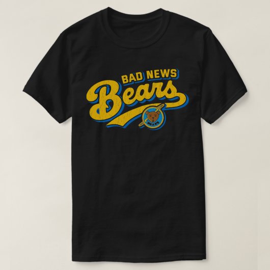 Slecht nieuws Beren honkballiefhebber T-shirt (Design voorkant)