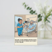 Slecht nurse bereidt injectie voor om beter te wor briefkaart (Staand voorkant)