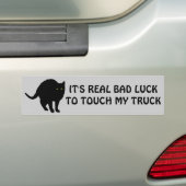 Slecht om mijn truck aan te raken bumpersticker (Op auto)