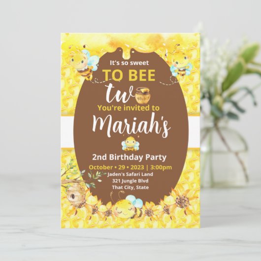 Slecht om twee te zijn uitnodiging (Staand voorkant)