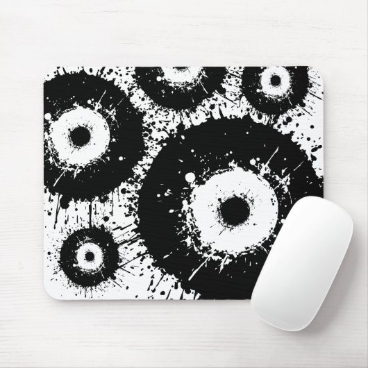 Slecht oog zwart-wit muismat (Met muis)