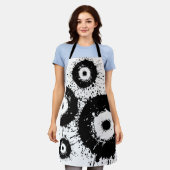 Slecht oog zwart-wit schort (Gedragen)