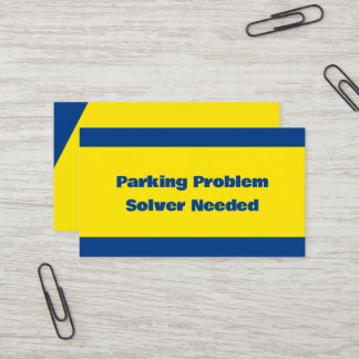 Slecht parkeerprobleem visitekaartje