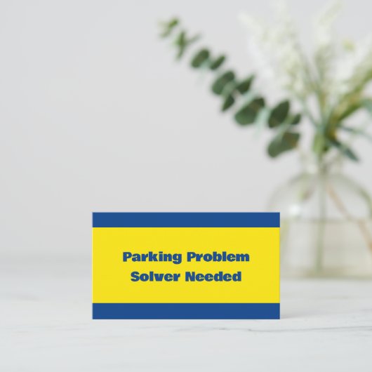 Slecht parkeerprobleem visitekaartje (Staand voorkant)